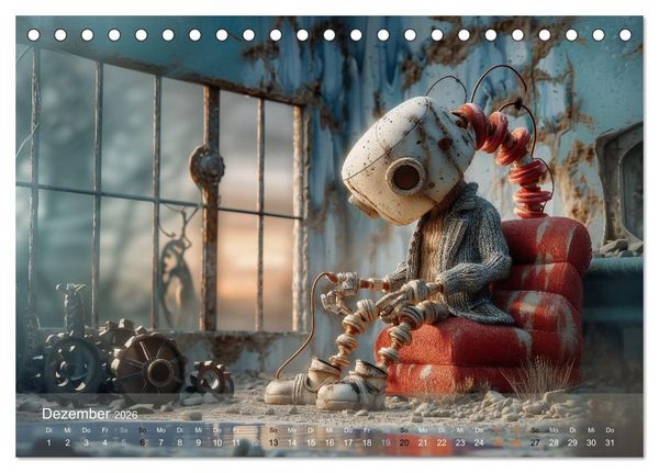 Produktbild: Die Melancholie der kleinen Roboter (Tischkalender 2026 DIN A5 quer), CALVENDO Monatskalender
