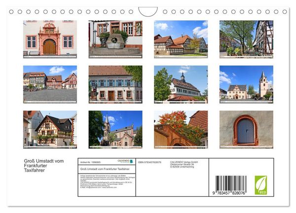 Produktbild: Gro&szlig; Umstadt vom Frankfurter Taxifahrer (Wandkalender 2026 DIN A4 quer), CALVENDO Monatskalender