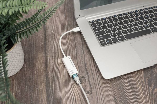 Produktbild: Digitus Netzwerk, USB 3.2 Gen 1 (USB 3.0) Adapter [1x USB 3.0 Stecker A - 1x RJ45] DN-3023 20.00 cm Geschirmt