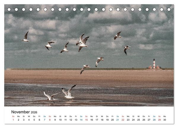 Produktbild: Lichtstimmungen in Sankt Peter-Ording (Tischkalender 2026 DIN A5 quer), CALVENDO Monatskalender