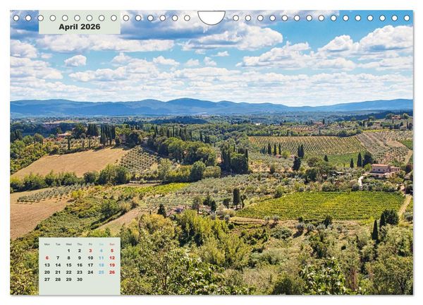 Produktbild: Wonderful Tuscany (Wall Calendar 2026 DIN A4 landscape), CALVENDO 12 Month Wall Calendar