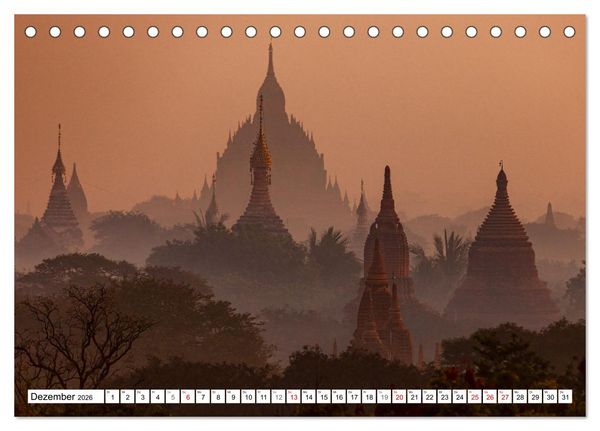 Produktbild: WUNDERVOLLES BAGAN (Tischkalender 2026 DIN A5 quer), CALVENDO Monatskalender