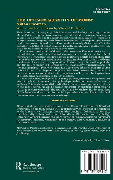 Produktbild: The Optimum Quantity of Money