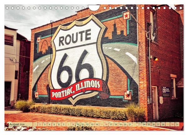 Produktbild: Nostalgie auf 2451 Meilen - Route 66 (Wandkalender 2026 DIN A4 quer), CALVENDO Monatskalender