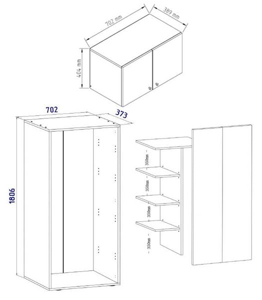 Produktbild: Holz Besenschrank Staubsauger Putzschrank Vandol K