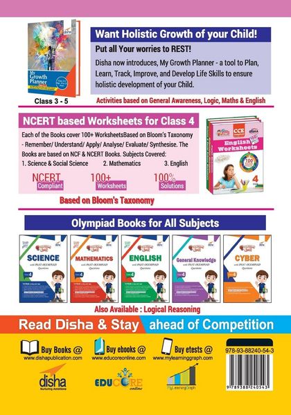 Produktbild: 28 Mock Test Series for Olympiads Class 4 Science, Mathematics, English, Logical Reasoning, GK & Cyber 2nd Edition