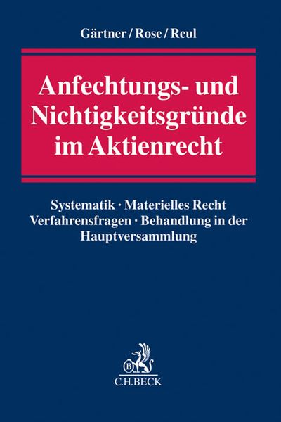 Produktbild: Anfechtungs- und Nichtigkeitsgr&uuml;nde im Aktienrecht