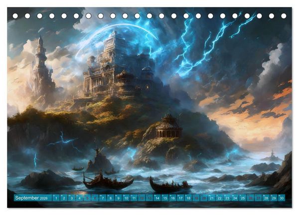 Produktbild: Visionen aus Atlantis (Tischkalender 2026 DIN A5 quer), CALVENDO Monatskalender