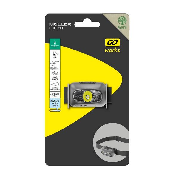 Produktbild: M&uuml;ller-Licht LED Stirnlampe akkubetrieben 90lm 27700073