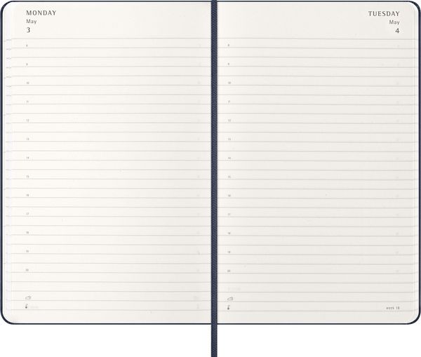 Produktbild: Moleskine 12 Monate Tageskalender 2027, Large/A5, 1 Tag = 1 Seite, Fester Einband, Saphir