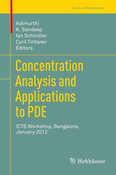Produktbild: Concentration Analysis and Applications to PDE