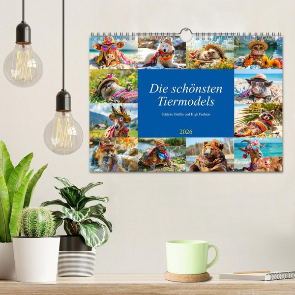 Produktbild: Die sch&ouml;nsten Tiermodels. Schicke Outfits und High Fashion (Wandkalender 2026 DIN A4 quer), CALVENDO Monatskalender