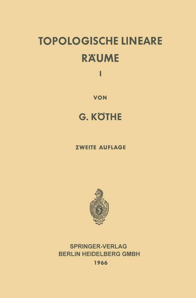 Produktbild: Topologische Lineare R&auml;ume I