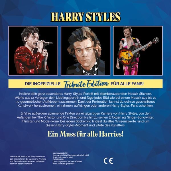 Produktbild: Tribute Edition Harry Styles Mosaik Stickerbuch