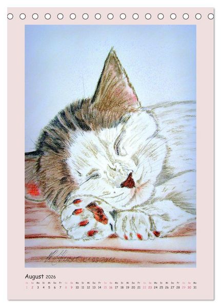 Produktbild: PortraiTierART Samtpf&ouml;tchen (Tischkalender 2026 DIN A5 hoch), CALVENDO Monatskalender