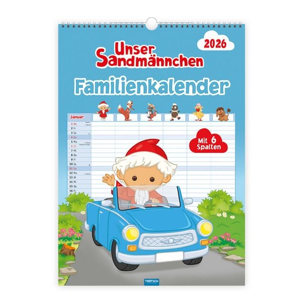 Produktbild: Trötsch Unser Sandmännchen XL-Familienplaner Familienkalender Unser Sandmännchen 2026