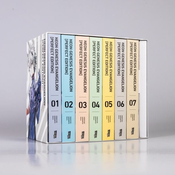 Produktbild: Neon Genesis Evangelion &ndash; Perfect Edition, B&auml;nde 1-7 im Sammelschuber mit Extras