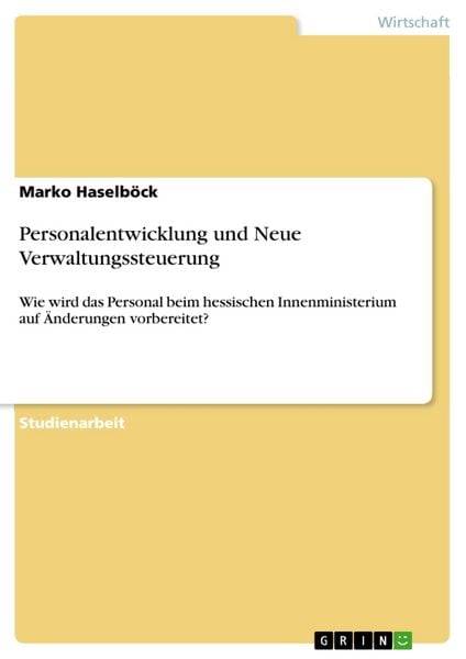 Produktbild: Personalentwicklung und Neue Verwaltungssteuerung