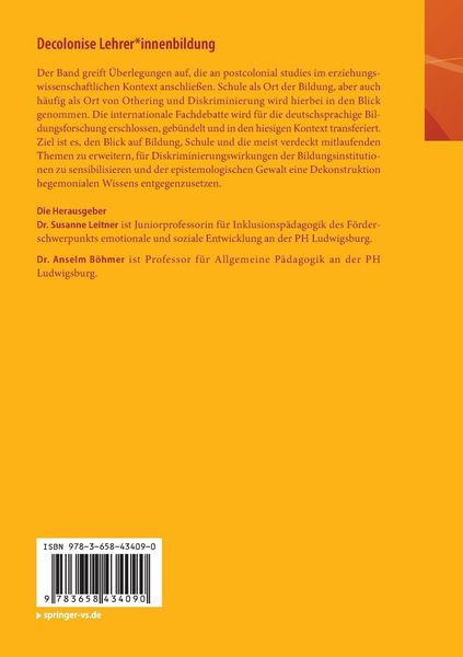 Produktbild: Decolonise Lehrer*innenbildung