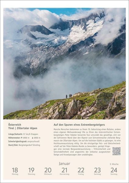 Produktbild: Wanderlust Wochen-Kulturkalender 2027 - 53 Touren von der K&uuml;ste bis zu den Alpen