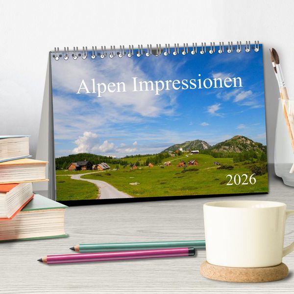 Produktbild: Alpen Impressionen (Tischkalender 2026 DIN A5 quer), CALVENDO Monatskalender