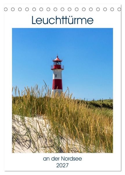 Produktbild: Leuchtt&uuml;rme an der Nordsee (Tischkalender 2027 DIN A5 hoch), CALVENDO Monatskalender