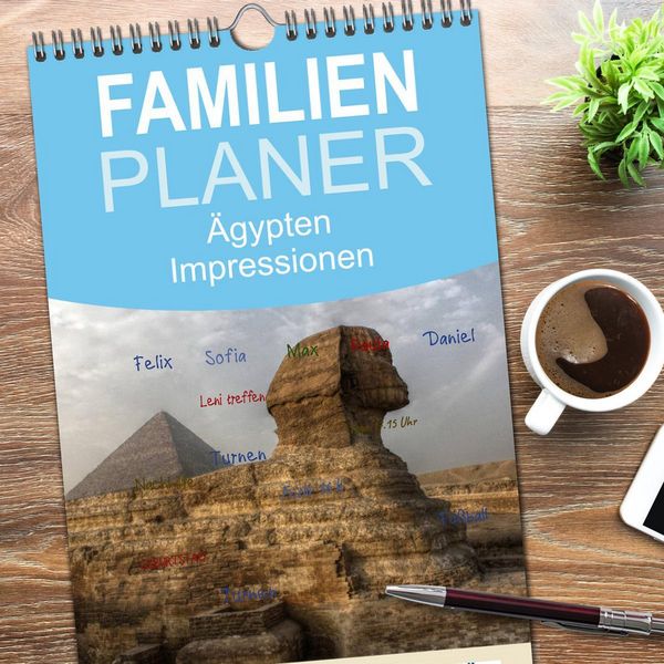 Produktbild: Familienplaner 2026 - &Auml;gypten - Impressionen mit 5 Spalten (Wandkalender, 21 x 45 cm) CALVENDO