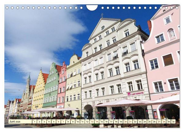 Produktbild: Unterwegs in Landshut (Wandkalender 2026 DIN A4 quer), CALVENDO Monatskalender