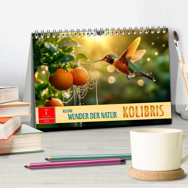 Produktbild: Kolibris - kleine Wunder der Natur (Tischkalender 2026 DIN A5 quer), CALVENDO Monatskalender