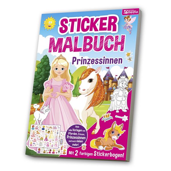 Produktbild: Sticker/Malbuch Prinzessinnen DIN A4