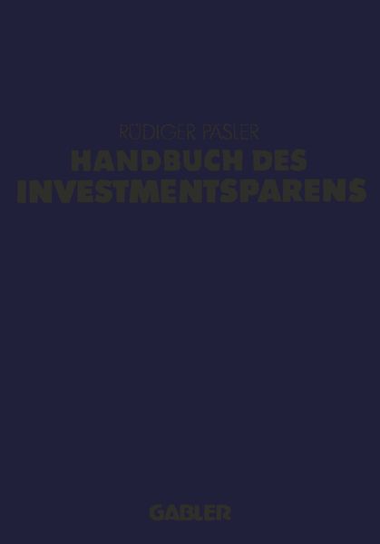 Produktbild: Handbuch des Investmentsparens