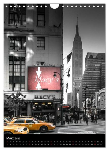 Produktbild: New York City - Color Glow Edition (Wandkalender 2026 DIN A4 hoch), CALVENDO Monatskalender