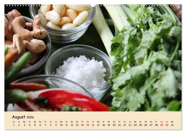 Produktbild: thail&auml;ndische K&uuml;che (hochwertiger Premium Wandkalender 2026 DIN A2 quer), Kunstdruck in Hochglanz