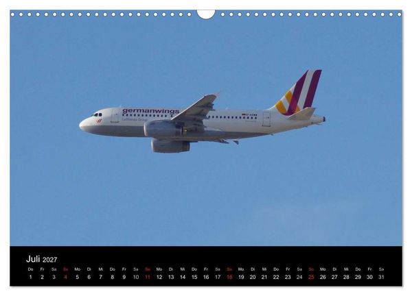 Produktbild: Deutsche Airlines (Wandkalender 2027 DIN A3 quer), CALVENDO Monatskalender