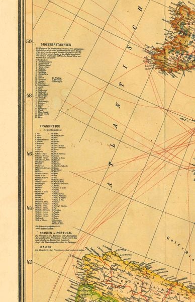 Produktbild: Historische Verkehrskarte von EUROPA 1942 [gerollt]