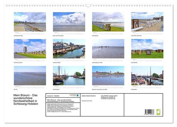 Produktbild: Mein B&uuml;sum - Das wundersch&ouml;ne Nordseeheilbad in Schleswig-Holstein (Wandkalender 2026 DIN A2 quer), CALVENDO Monatskalender