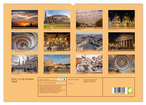 Produktbild: Rom - In der Ewigen Stadt (hochwertiger Premium Wandkalender 2026 DIN A2 quer), Kunstdruck in Hochglanz