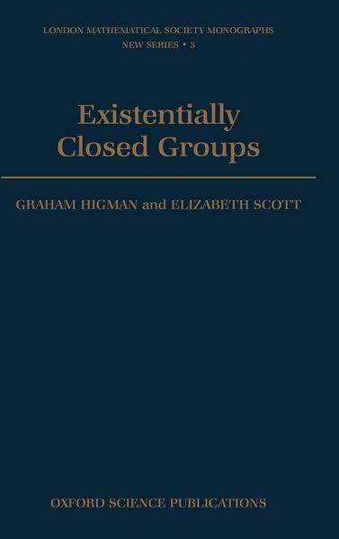 Produktbild: Existentially Closed Groups