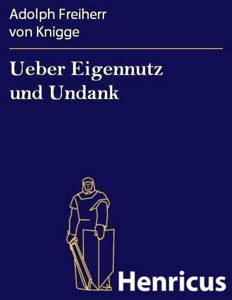 Produktbild: Ueber Eigennutz und Undank