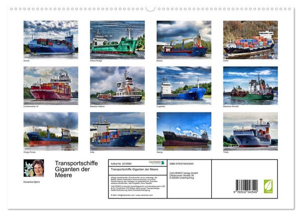 Produktbild: Transportschiffe Giganten der Meere (hochwertiger Premium Wandkalender 2026 DIN A2 quer), Kunstdruck in Hochglanz