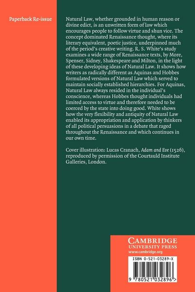 Produktbild: Natural Law in English Renaissance Literature