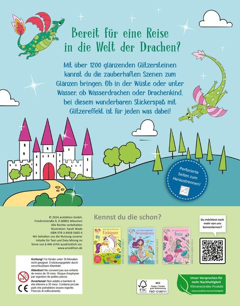 Produktbild: Mein Diamant-Stickerheft &ndash; Drachen