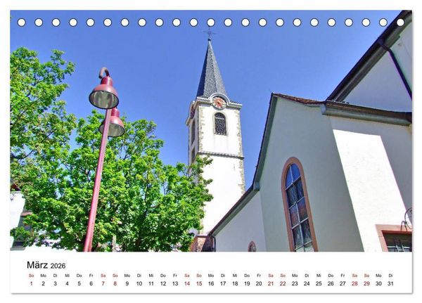 Produktbild: Wiesloch - Spaziergang durch die Altstadt (Tischkalender 2026 DIN A5 quer), CALVENDO Monatskalender