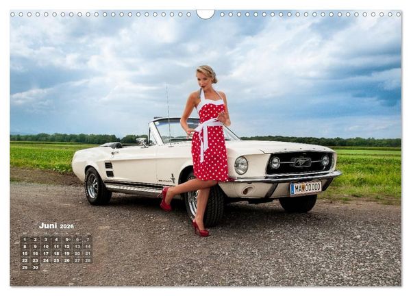 Produktbild: Pin Up Pia & Mustang '67 (Wandkalender 2026 DIN A3 quer), CALVENDO Monatskalender