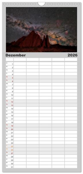 Produktbild: Familienplaner 2026 - Deepsky XVIII mit 5 Spalten (Wandkalender, 21 x 45 cm) CALVENDO