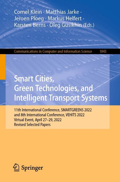 Produktbild: Smart Cities, Green Technologies, and Intelligent Transport Systems