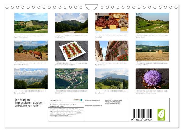 Produktbild: Die Marken, Impressionen aus dem unbekannten Italien (Wandkalender 2026 DIN A4 quer), CALVENDO Monatskalender