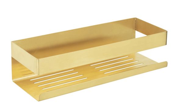 Turbo-Loc Wandablage Mod. Genova Gold Matt, Befestigen ohne Bohren