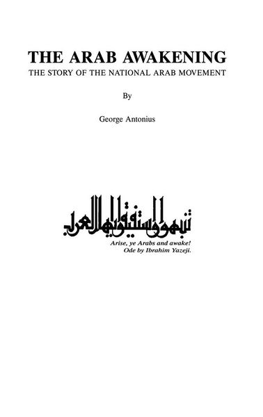 Produktbild: The Arab Awakening