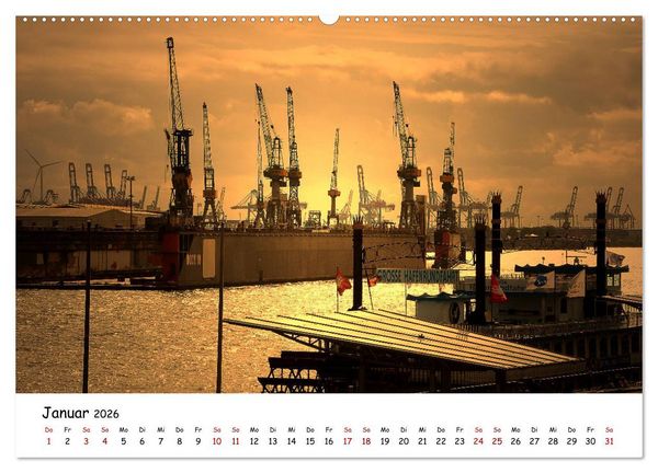 Produktbild: Hamburg schl&auml;ft nie (Wandkalender 2026 DIN A2 quer), CALVENDO Monatskalender